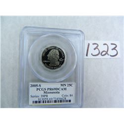 FOUR (4) 2005-S Minnesota Quarter PCGS Graded PR69 DC