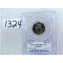 2005-S Oregon Quarter PCGS Graded PR69 DC