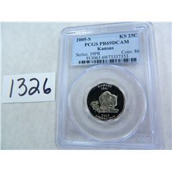 TEN (10) 2005-S Kansas Quarter PCGS Graded PR69 DC