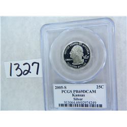 2005-S SILVER Kansas Quarter PCGS Graded PR69 DC
