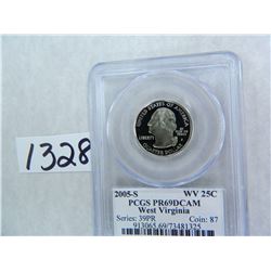 TEN (10) 2005-S West Virginia Quarter PCGS Graded PR69 DC