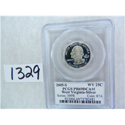 2005-S SILVER West Virginia Quarter PCGS Graded PR69 DC