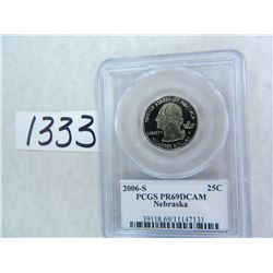 2006-S Nebraska Quarter PCGS Graded PR69 DC
