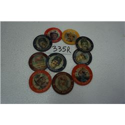 Ten (10) 1984 7-11 Slurpee Baseball Discs, Eastern Series. All One Money Incl: Goose Gossage, Keith