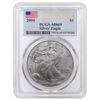 Image 1 : FIRST STRIKES: TWO (2) 2004 Silver Eagles PCGS Graded MS69, One Ounce Fine Silver Each, Both One $