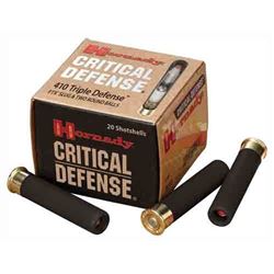 HORNADY AMMO CRITICAL DEFENSE .410 2.5" 1-SLUG & 2-.350" Round Balls, Triple Defense, 20 Shotshells