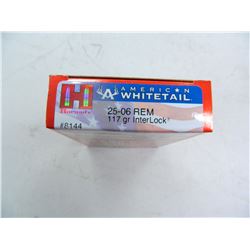 Hornady 25-06 Remington 117 grain InterLock, #8144, 2990 fps, Made in USA, 20 Cartridges