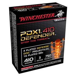 WINCHESTER PDX1 AMMO SUPREME ELITE 10-PACK .410 3"  4 Defense Discs/16BB Pellets, AS413PDX1, z