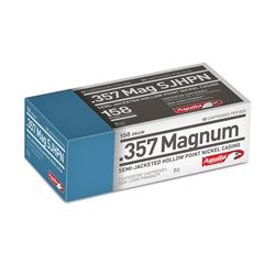 AGUILA .357 MAG Jacketed Hollow Point, 158 Grain, 50 Round Box,  NICKEL PLATED,