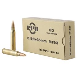 Prvi Partizan, Rifle, 556NATO, 55 Grain, Full Metal Jacket, 20 Round Box, ws PPN5561