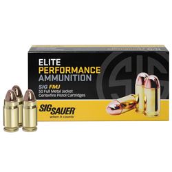 SIG Sauer .357 SIG Ammunition 50 Rounds, FMJ, 124 Grains, 50 count box, 357SIG