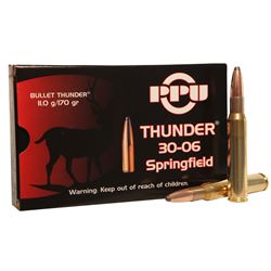 PRVI PARTIZAN, 30-06 Springfield Thunder, 170 Grain, PPU, Made in Serbia, 20 Cartridges