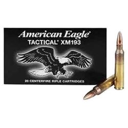 FEDERAL AMMO AE TACTICAL 5.56X45 XM193 55GR. FMJ-BT 20-PACK z, 5.56NATO