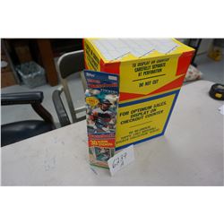 1983 Topps Baseball Album Stickers Vending CounterDisplay: 24 Packs of 30 Stickers, Unopened