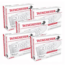 Winchester Ammo, 9mm, Two Hundred (200) Round Box, Full Metal Jacket, 115 Grain, Reloadable, usa9