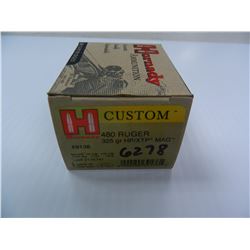Hornady Ammo, 480 Ruger, 325 Grain, XTP, 20 Round Box ws H9138