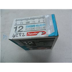 Aguila 25 Round BOX! 12GA., 2-3/4”, 1200fps, 1-1/8oz, 2, Standard Shot, w, AG1CHB1212