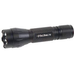 TACSTAR TACTICAL FLASHLIGHT 150 LUMENS T6-LED BLACK, Wholesale Cost $33.62, Retail $44.95, NEW z