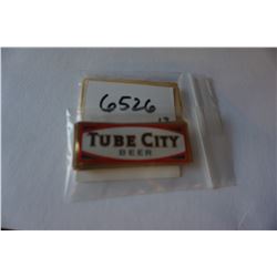 seventeen VINTAGE (17) beer bottle neck labels: Tube City Beer, McKeesport, PA. All One Money