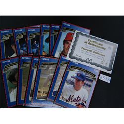 (12) Card Set Government of Guyana, Nolan Ryan Farewell Collection Stamps (size of baseball card)
