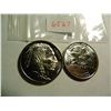 Image 1 : (2) Two 1/2 Ounce .995 Fine Nickel Bullion Rounds, Both One Money