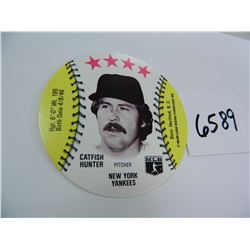 1976 MSA Blank Back Disc of Catfish Hunter