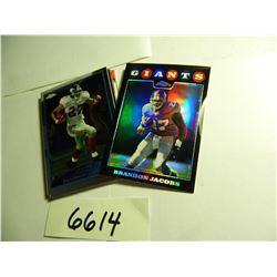 Nine (9) Brandon Jacobs (Giants) Football Cards, All One Money
