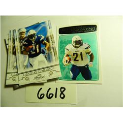 Nine (9) LaDainian Tomlinson Football Cards, All One Money
