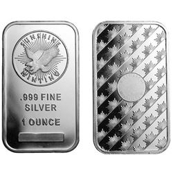 ONE OUNCE .999 Fine Silver Bullion Bar, Generic Ingot From Our Inventory, Hallmark will Vary