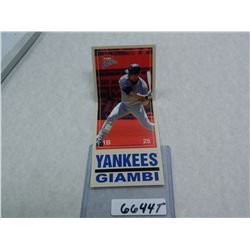 2004 Fleer Platinum BIG Signs, Fold Out Card: Jason Giambi, Yankees