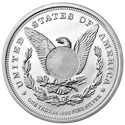 1 oz .999 Fine Silver Sunshine Minting Morgan Head Silver Bullion Round Round
