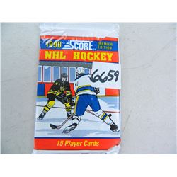 Six (6) UNOPENED Packs of 1990 Score Hockey Cards. 15 cards per pack