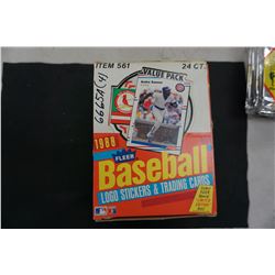 Unopened Box of 1988 Fleer Baseball Packs, 28 Cards Per Pack! 24 Packs Per Box! All One Money
