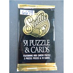 Six (6) Unopened Packs of 1991 Leaf Studio Baseball Cards, All For One Money