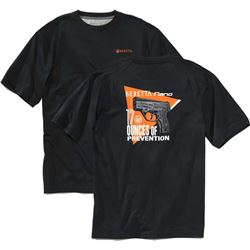 BERETTA T-SHIRT NANO LARGE BLACK "17 OUNCES OF PREVENTION", TS3972380999L
