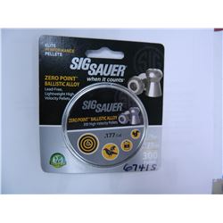 SIG SAUER AIR PELLET .177 ZERO PNT BALLISTIC ALLOY 300CT B/P, SIGAAZEROAL1773