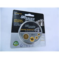 SIG SAUER AIR PELLET .22 ZERO PNT BALLISTIC ALLOY 200CT B/P, SIGAAZEROAL222