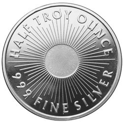 1/2  oz Silver Sunshine Minting (USA) Bullion Round. .999 Fine Silver