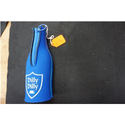 Bud Light "Dilly Dilly" Long Neck Bottler Insulator, Zip-Up. NEW  UN-USED