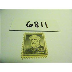 Eight (8) 1955 30 Cent Robert E. Lee U.S. Postage Stamps, Cancelled, Used, All One Money