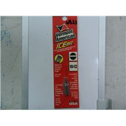 Vermont American 16386, ICE BIT, Regular Flat Bit 10-12, ribbed tip increases grippinng power