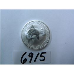 1/2 Ounce .999 Fine Silver 2015 Australia Hammerhead Shark
