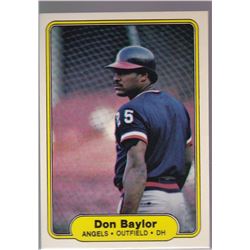 1982 Fleer California Angels Baseball Card #451 Don Baylor