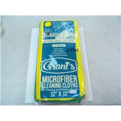 One Dozen Grant's Microfiber Cleaning Cloths 12"x12", New, 12 pack