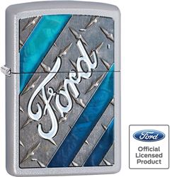 ZIPPO Lighter, Ford Satin Chrome, ZO28626, NEW IN BOX