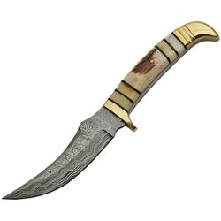 Damascus blade Stag Skinner, NEW IN BOX, DM1159ST    Damascus