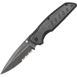 SCHRADE Stonewash Linerlock Serrated Blade, SCH505S, Retail Price $31