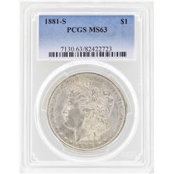 1881-S $1 Morgan Silver Dollar Coin PCGS MS63