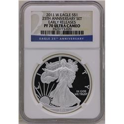 2011-W $1 American Silver Eagle Proof Coin NGC PF70 Ultra Cameo Early Releases