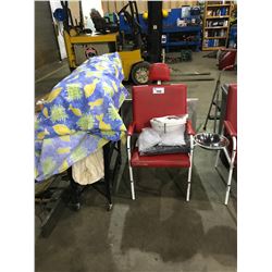 FIRST AID CHAIR, COT, AND EQUIPMENT